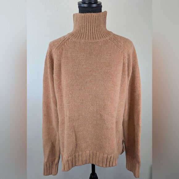 Garnet Hill Wool Alpaca Sweater L Coastal Cozy Academia Preppy Cabin Granny Chic - Picture 1 of 10